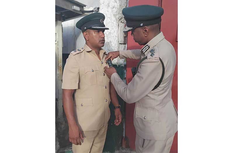 Director of Prisons, Nicklon Elliot, on Tuesday officially launched the new devices for officers at the Lusignan Prison location