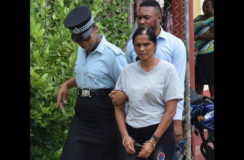 Cameela Jameer before collapsing in the Fort Wellington Courtroom