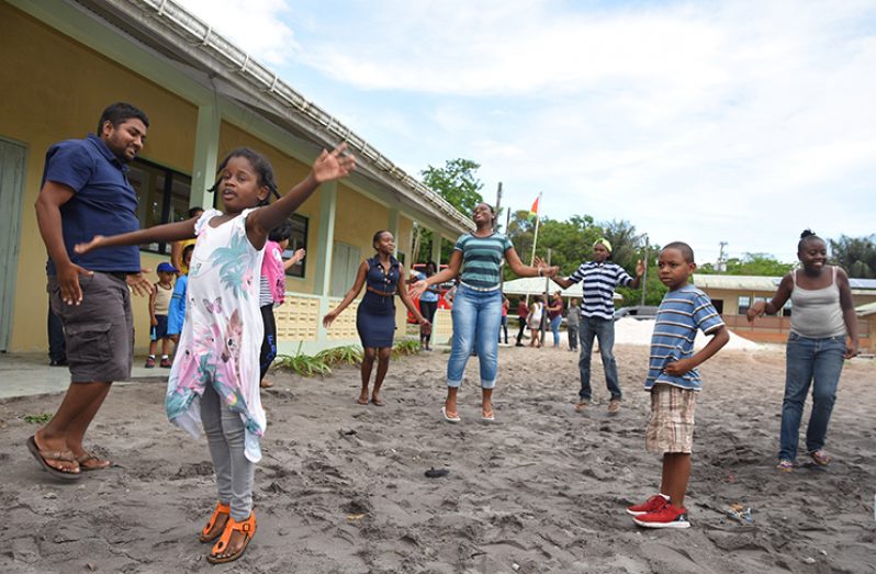 Children going through an exercise routine to help them stave of negative conditions brought about by diabetes (Samuel Maughn photo)