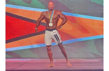 (Flash-back) Men’s Physique champion Emmerson Campbell after his medal winning performance at the last CAC games