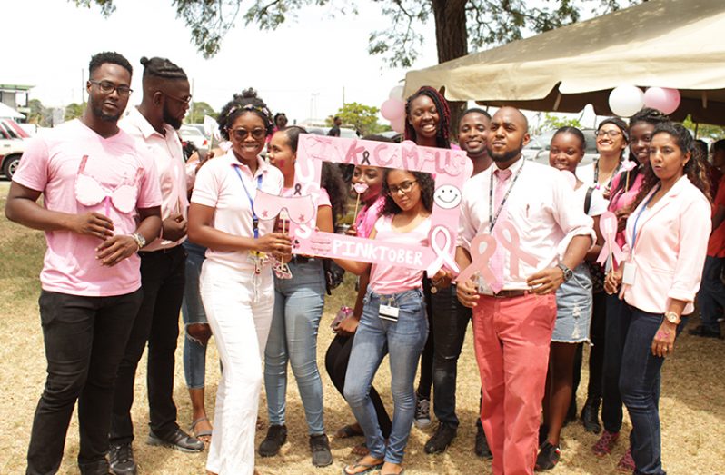 Supporters of the UGSS Pink Campus health fair
