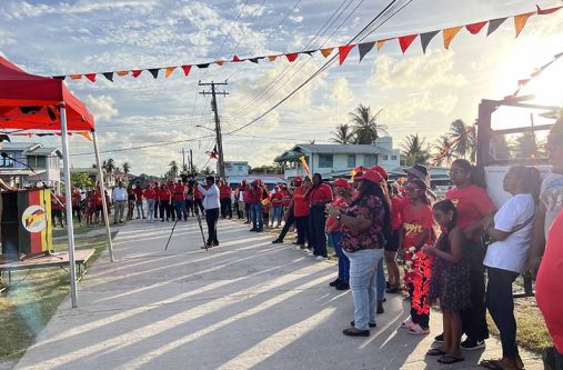Residents of Canefield gathered for a community meeting with Minister of Agriculture, Hon. Zulfikar Mustapha