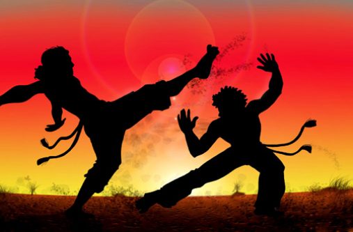 Capoeiristas in motion