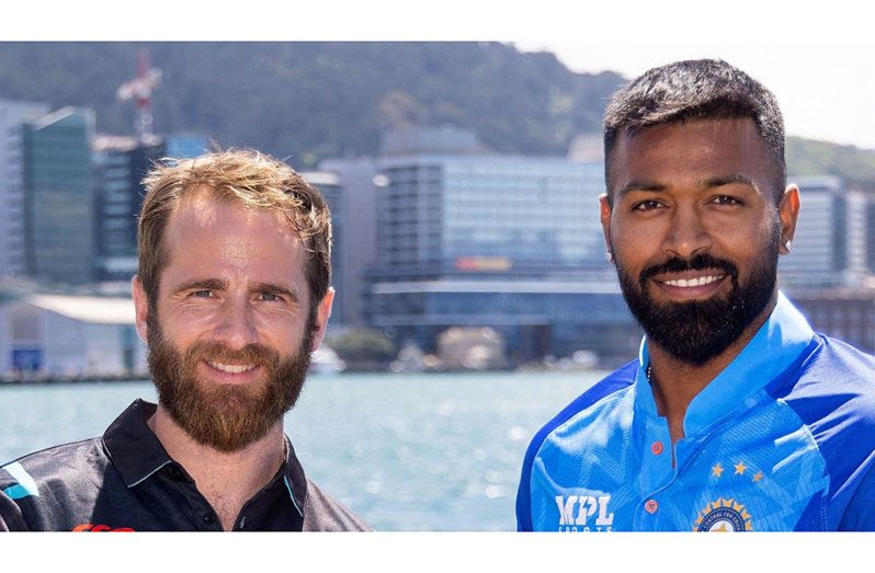 New Zealand  captain Kane Williamson(left) and India’s  Hardik Pandya