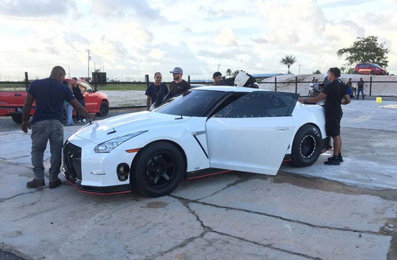 Team Mohamed’s/Magnus GTR being offloaded before practice today. (Car Culture/Neilon Dias photo)