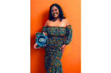 Saleisha Averhart with her new cookbook, Tasting My Way Through the Caribbean