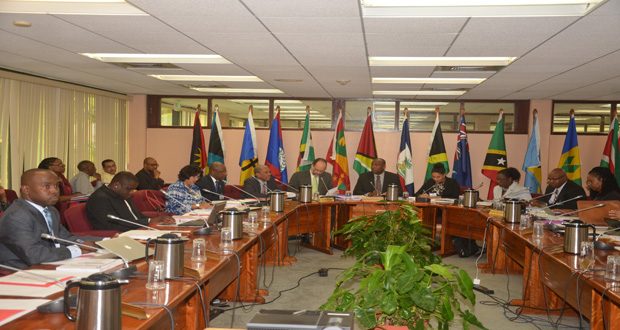The 29th COHSOD Meeting in progress at the CARICOM Secretariat