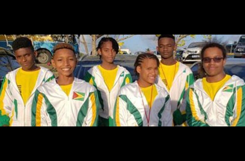 The six swimmers who represented Guyana at this year’s CARIFTA Aquatic Championships