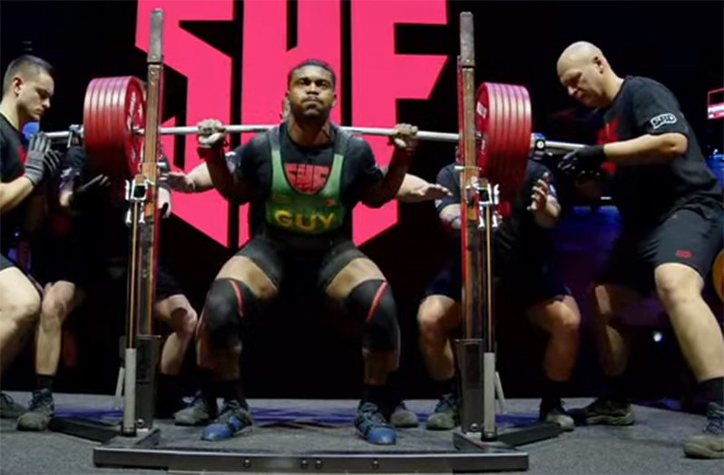 Carlos Petterson-Griffith during the Squat at the recently concluded Sheffield powerlifting championship
