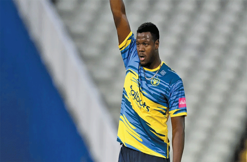 Carlos Brathwaite's shy at Wayne Madsen led to a penalty-runs decision  (Getty Images)