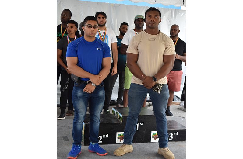 Carlos Peterson-Griffith (right) and Romeo Hunter who is preparing for Junior Worlds in August/September