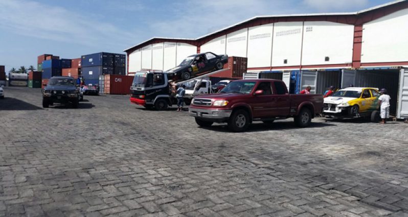 Some of Guyanese machines on their return home.