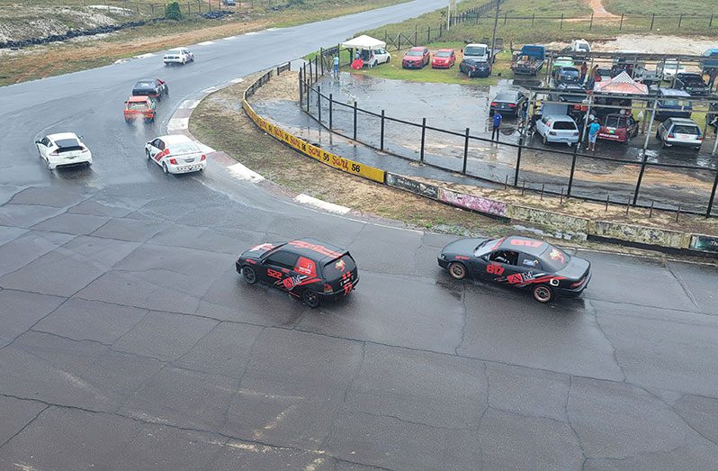 Sport tuner action was hotly contested in the wet conditions.