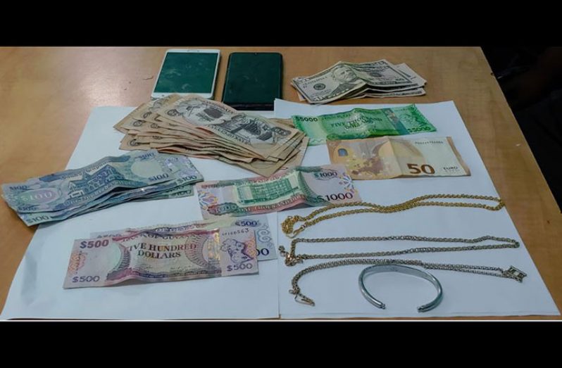 The recovered stolen items from the robbery at Recht-door-Zee