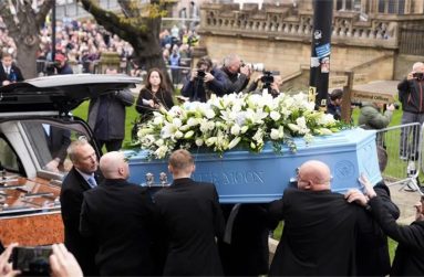The funeral was held at Manchester Cathedral after a long procession around the city