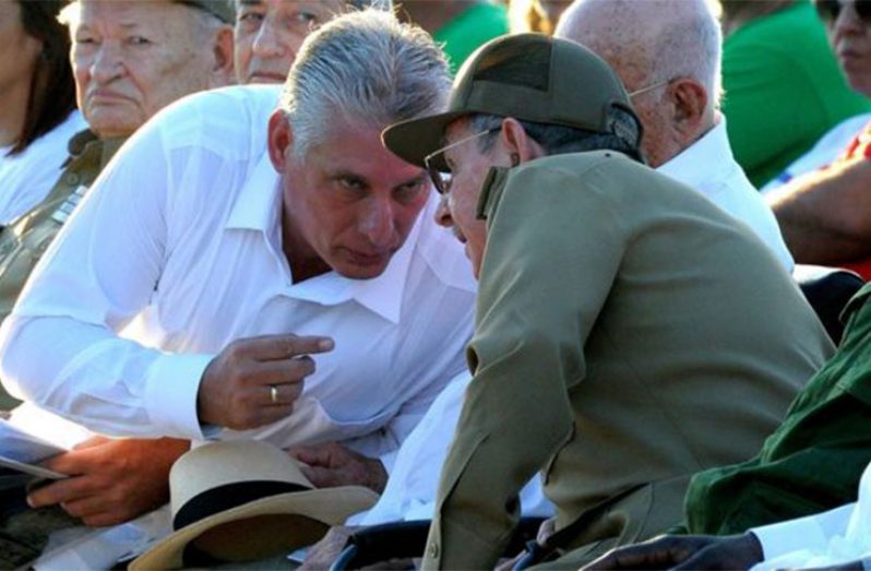 Miguel Díaz-Canel (left) has served as vice-president to Raúl Castro . (AFP)