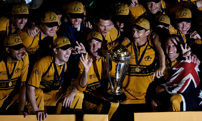 Australia celebrate their World Cup win. (Getty Images)
