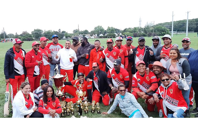 Canadian Legends and supporters celebrate following their victory