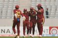 West Indies women in celebratory mood