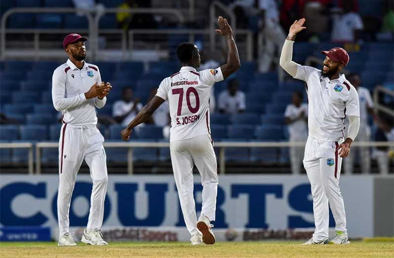 Shamar Joseph removed both openers • Jul 13, 2025•AFP/Getty Images
