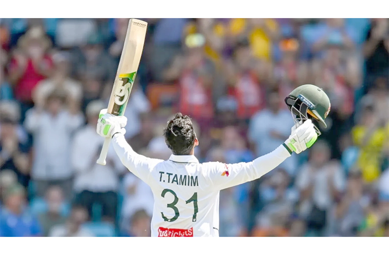 Tanzid Hasan brought up his first Test century  •  Cricket Australia via Getty Images