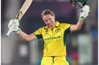Alyssa Healy celebrates her century