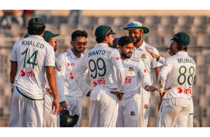 Mehidy Hasan Miraz celebrates after getting rid of Cade Carmichael • BCB