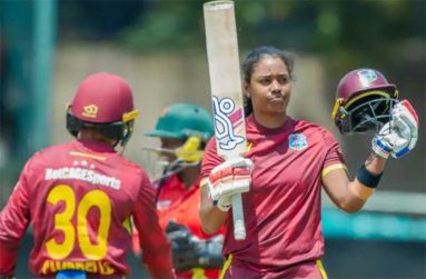 Hayley Matthews (right) score a century against Zimbabwe in the opening ODI