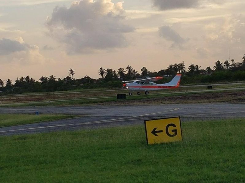 The aircraft which crashed on  Thursday. (Dominic Mendes photo)