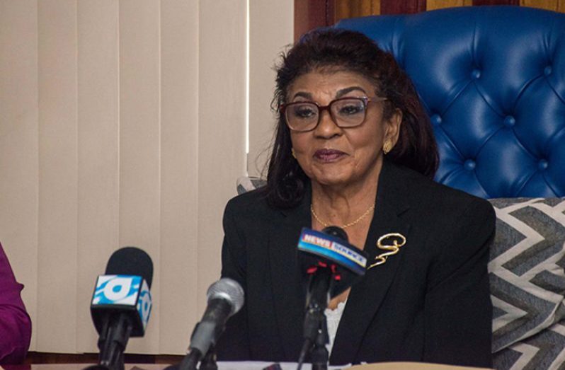 Chairperson of the Guyana Elections Commission, Justice (Ret’d) Claudette Singh
