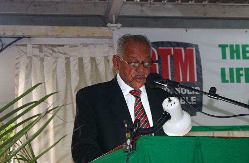 Re-elected Chairman of the Board of Directors of GTM (Guyana), R. L. Singh speaking on the company’s performance for the fiscal year 2016