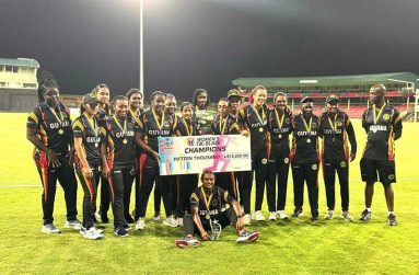 The winning Guyana women’s team.