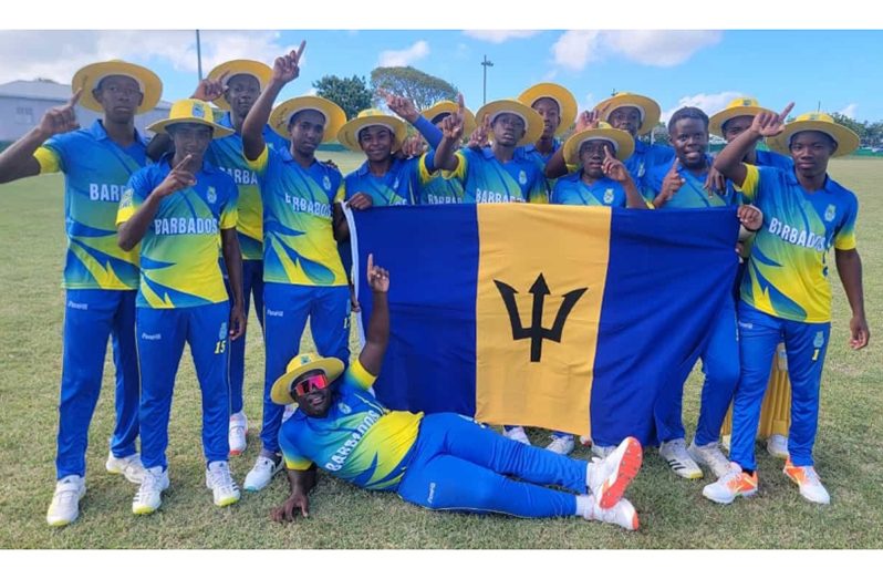 The triumphant Barbados U-15 team