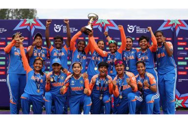 India lift the championship trophy