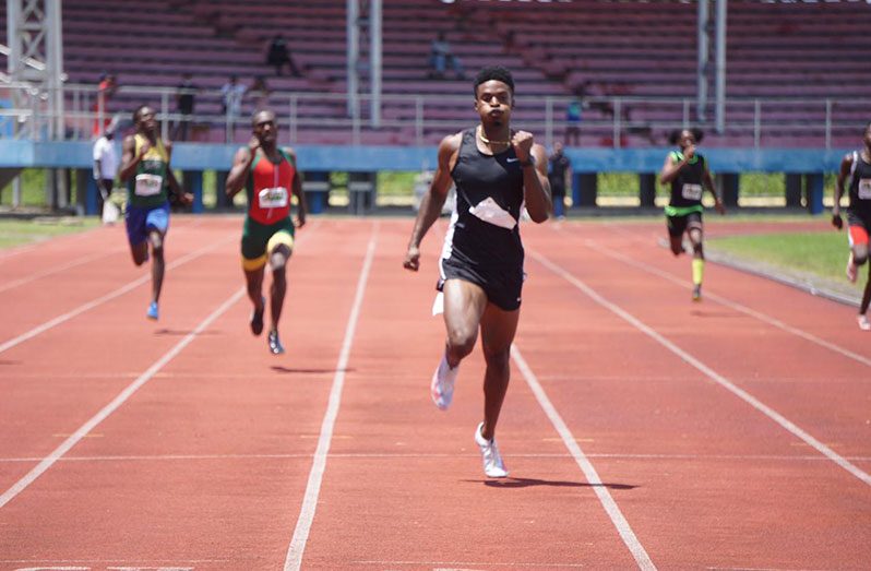 Arinze Chance comfortably won the 400m final, but was still not quick enough to meet the Olympic entry standard mark.