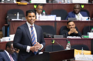 Minister of Culture, Youth and Sport, Charles Ramson Jr, during Tuesday’s Budget presentation