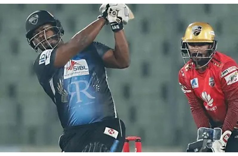 Johnson Charles hit a manificent unbeaten 107 for Comilla Victorians