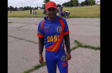 Dant’s Hemnarine Chattergoon after his entertaining knock in Saturday’s semi-final