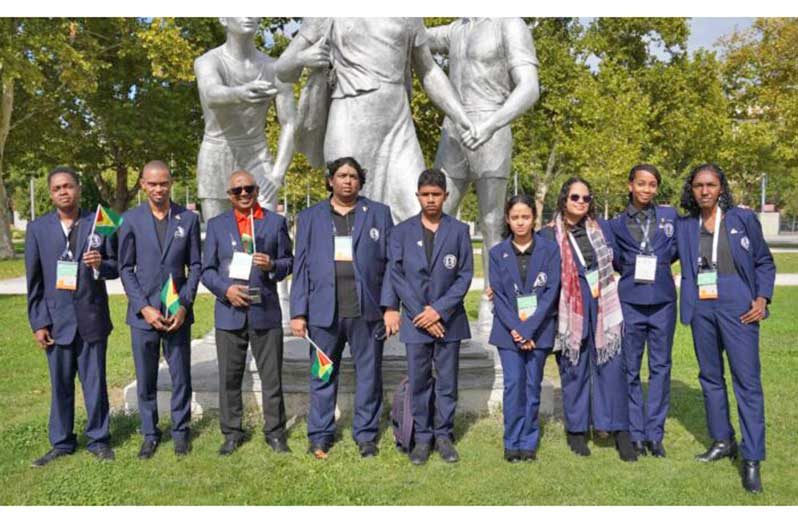 The Guyana chess team at the 45th Olympiad in Budapest.