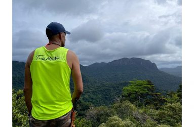 Klaus Chin on a tour in North Rupununi