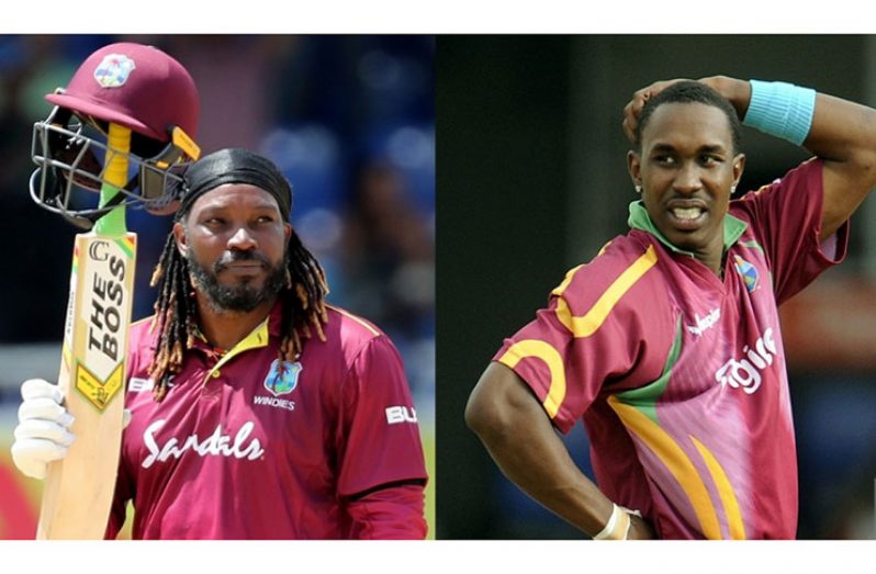 Chris Gayle and Dwayne Bravo