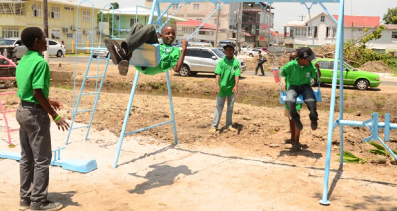 One of the many scenes during the current  clean-up programme in Georgetown