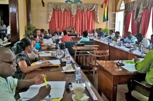 The statutory meeting in full swing on Monday afternoon