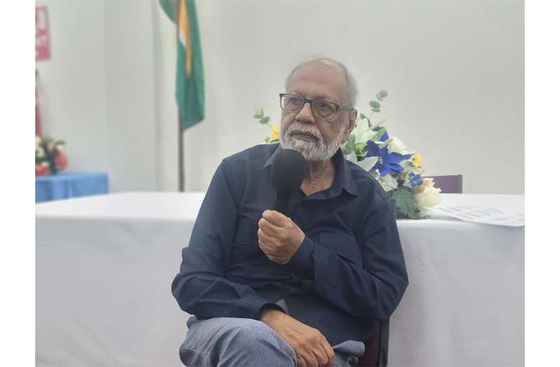 Selwyn Bhajan, Executive Director of City & Guilds (Trinidad and Tobago), speaking during Thursday’s information session in Georgetown