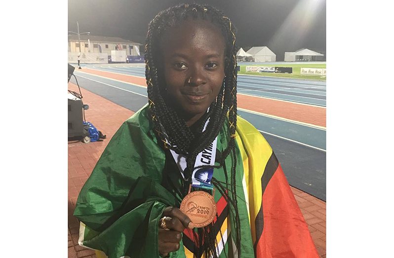 Claudrice McKoy won the U-20 Women’s 1500m at the 2019 CARIFTA Games.