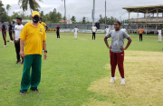One of the coaches and former Guyana/Windies U-19 spinner, Sean Devers