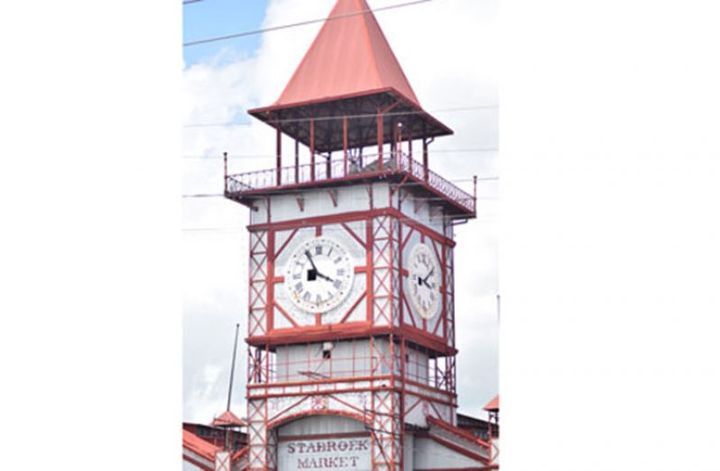 The historic Stabroek Market clock