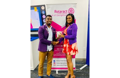 Club President Liam Wong and Vice President Kimberly Manbodh