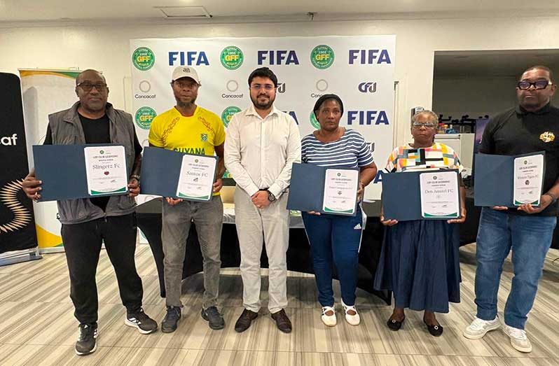 GFF General Secretary Pushpargha Chattopadhyay pictured with club reps