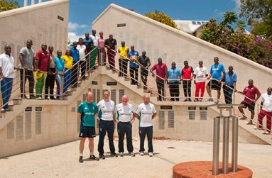 The participants for Phase 2 of WICB/ECB Level 3 Coaching Course stand with their instructors.